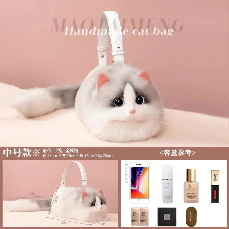 Secure Plush Cat Shoulder Bag for Women — product view 10