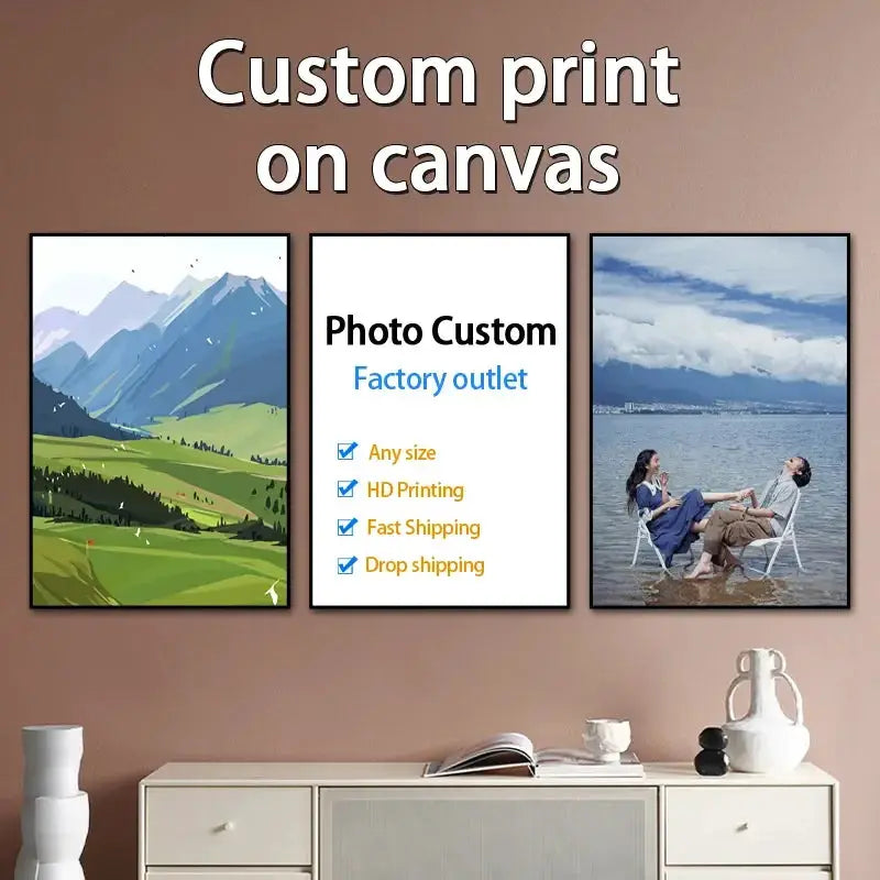 Custom Canvas Print Personalized Wall Art For Living Room