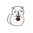 Cat Reading Enamel Pin for Book Lovers