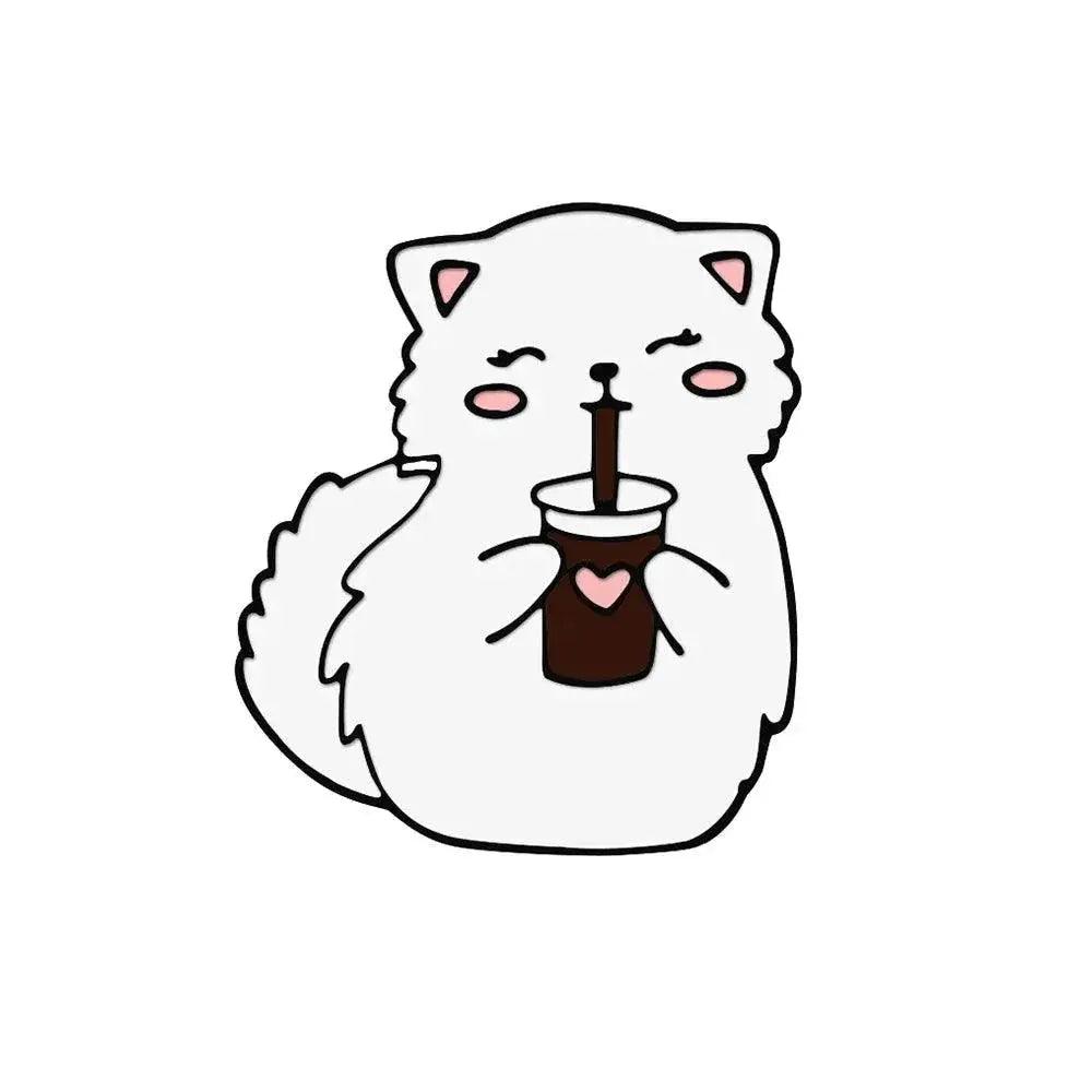 Cat Reading Enamel Pin for Book Lovers — product view