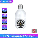 Night Vision Wifi Camera Bulb Full Color Human Tracking Zoom