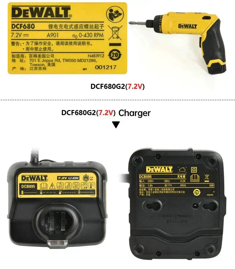 DCF680 Cordless Electric Screwdriver for DIY Projects
