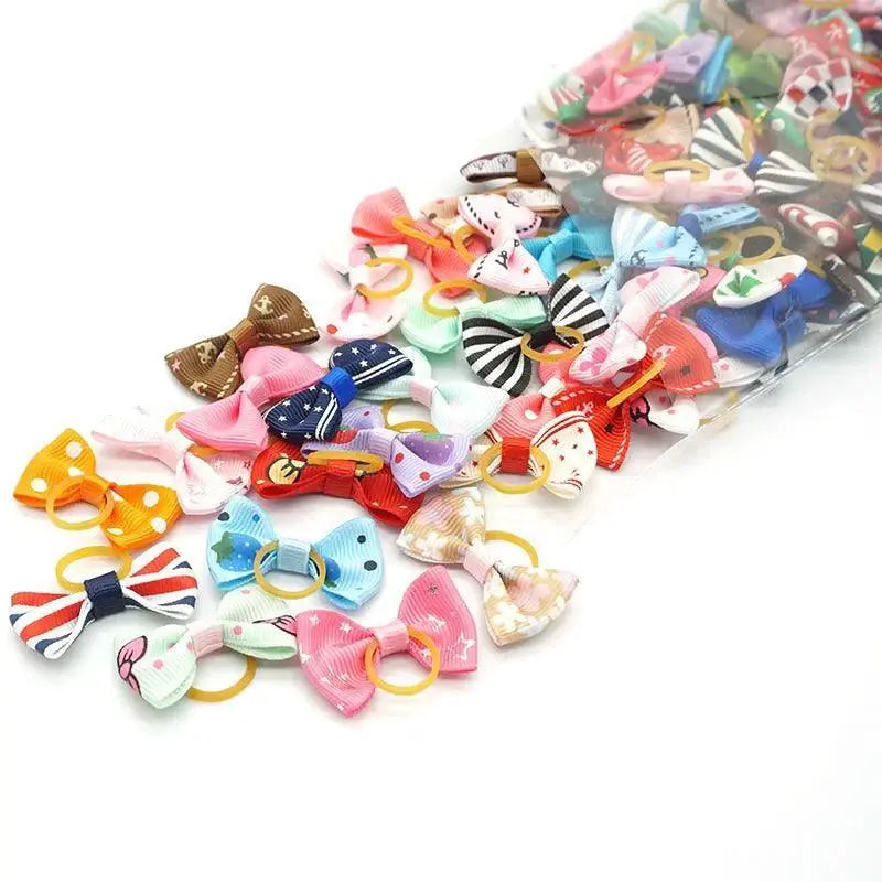Ribbon Pet Hair Accessories For Dogs Cute Hair Bows Bands