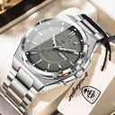 POEDAGAR Men Quartz Watch Steel