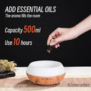 500ml Wood Grain Aromatherapy Diffuser With Remote Control