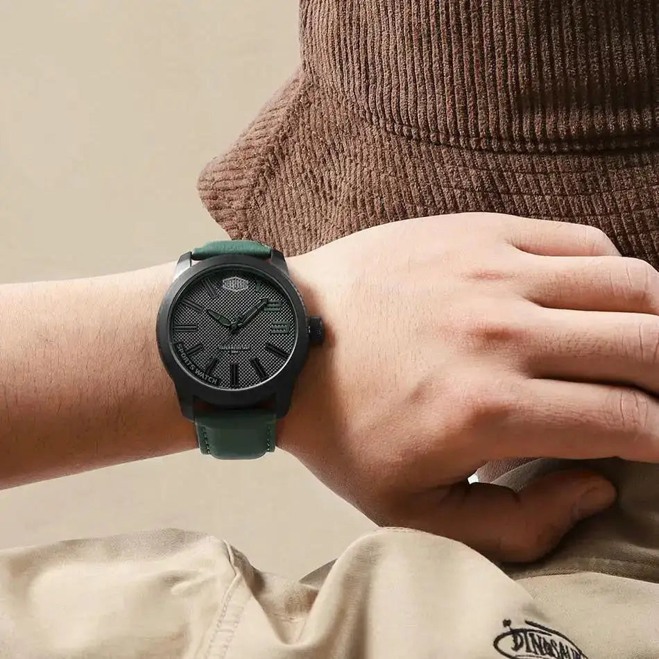 Heroforce Matte Black Leather Watch — product image 7