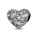 Inlaid Zircon Charm Beads Sterling