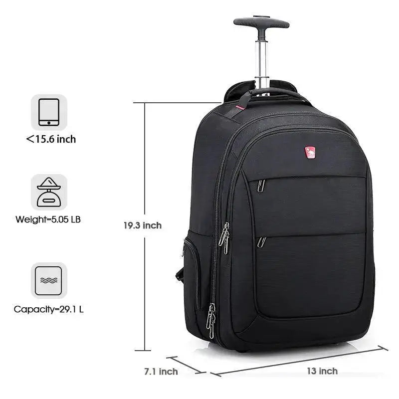 OIWAS Rolling Backpack Trolley Bag Travel Gym Gear