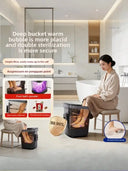 Deep Tall Foot Spa Tub With Sterilization Constant Temperature Heating Electric Massage Foot Bath Basin Ideal Gift For Home Use