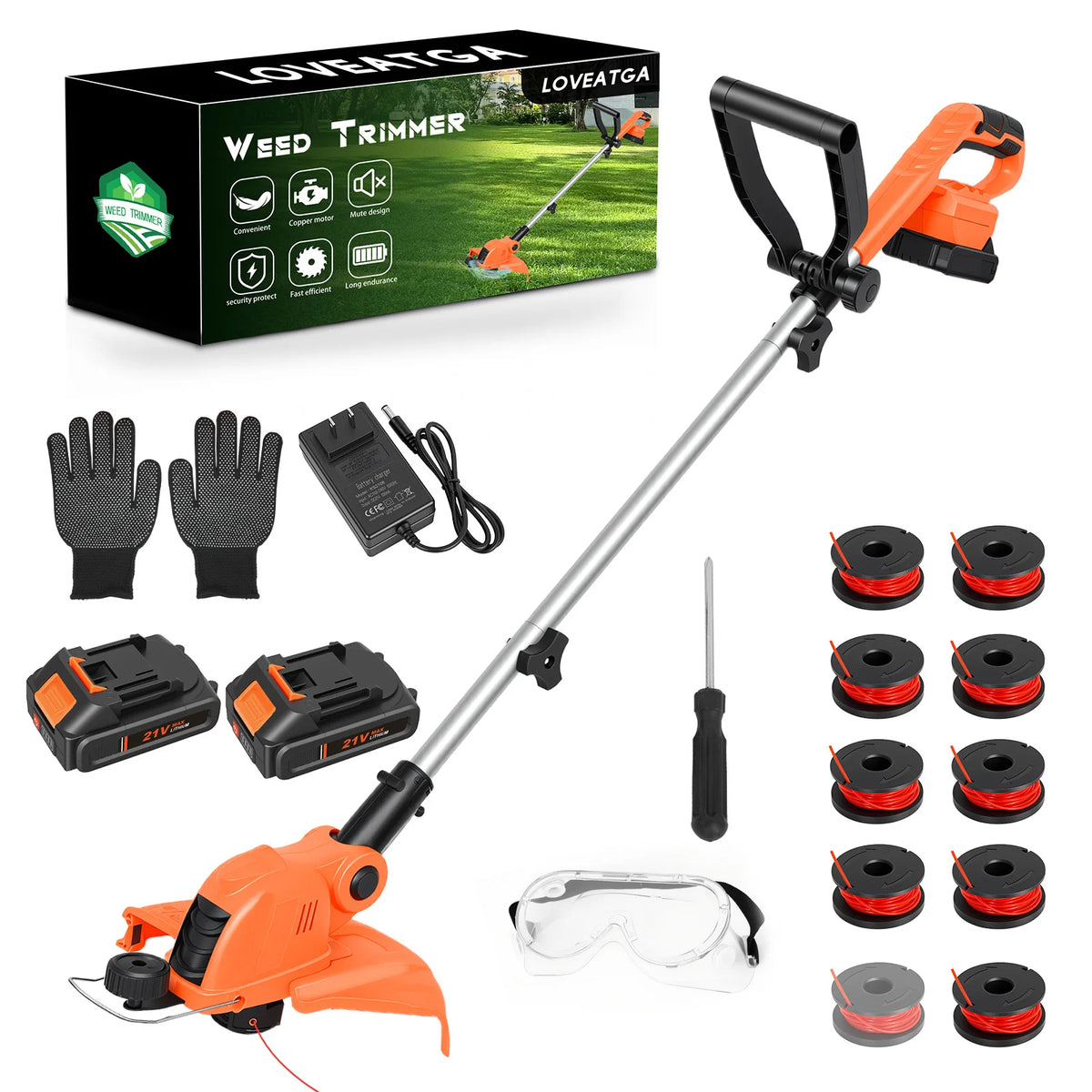 Cordless String Trimmer ° Rotatable Electric Lawn Mower — product view 13