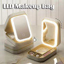 Rechargeable LED Makeup Mirror Portable Travel Case Light