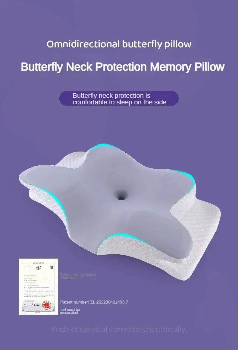 Cervical Neck Pillow Memory Foam Orthopedic Contour Support
