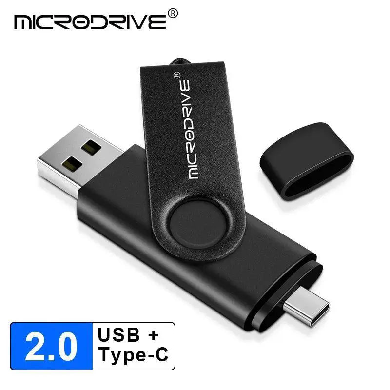 High Speed 128GB Two In One Type C USB Flash Drive