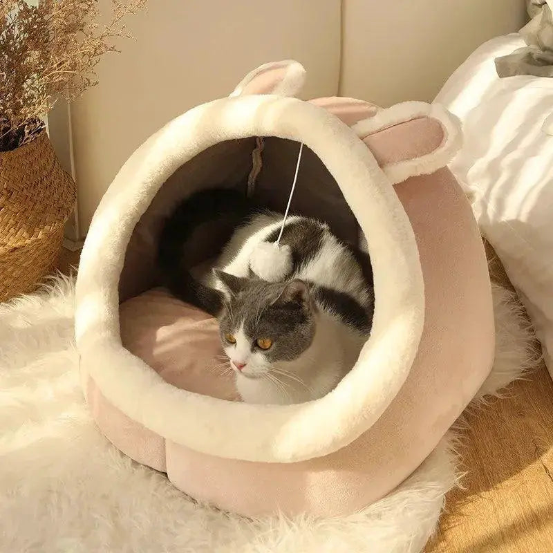 Luxurious Coral Fleece Pet Nest For Cats And Small Dogs