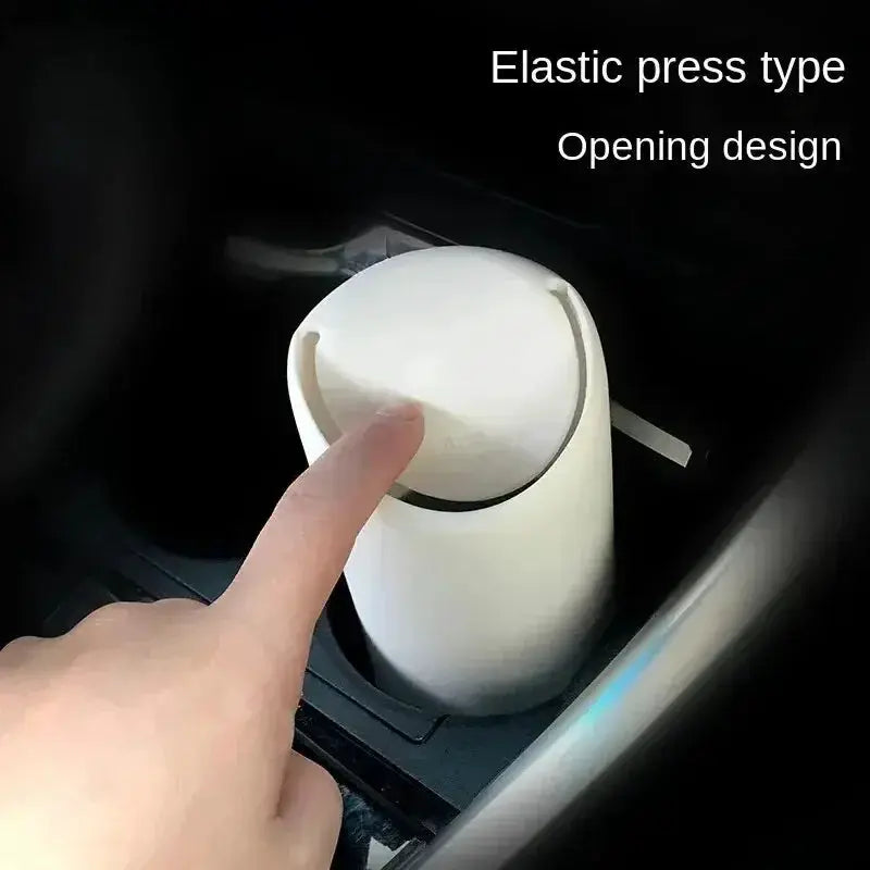 Car Silicone Trash Can Organizer Bin For Auto Use Storage