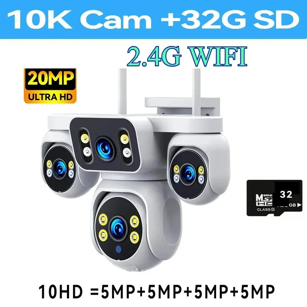 20MP Quad Screen Security Camera