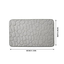 Embossed Pebble Bath Rug Non-Slip Memory Foam Mat 24x17