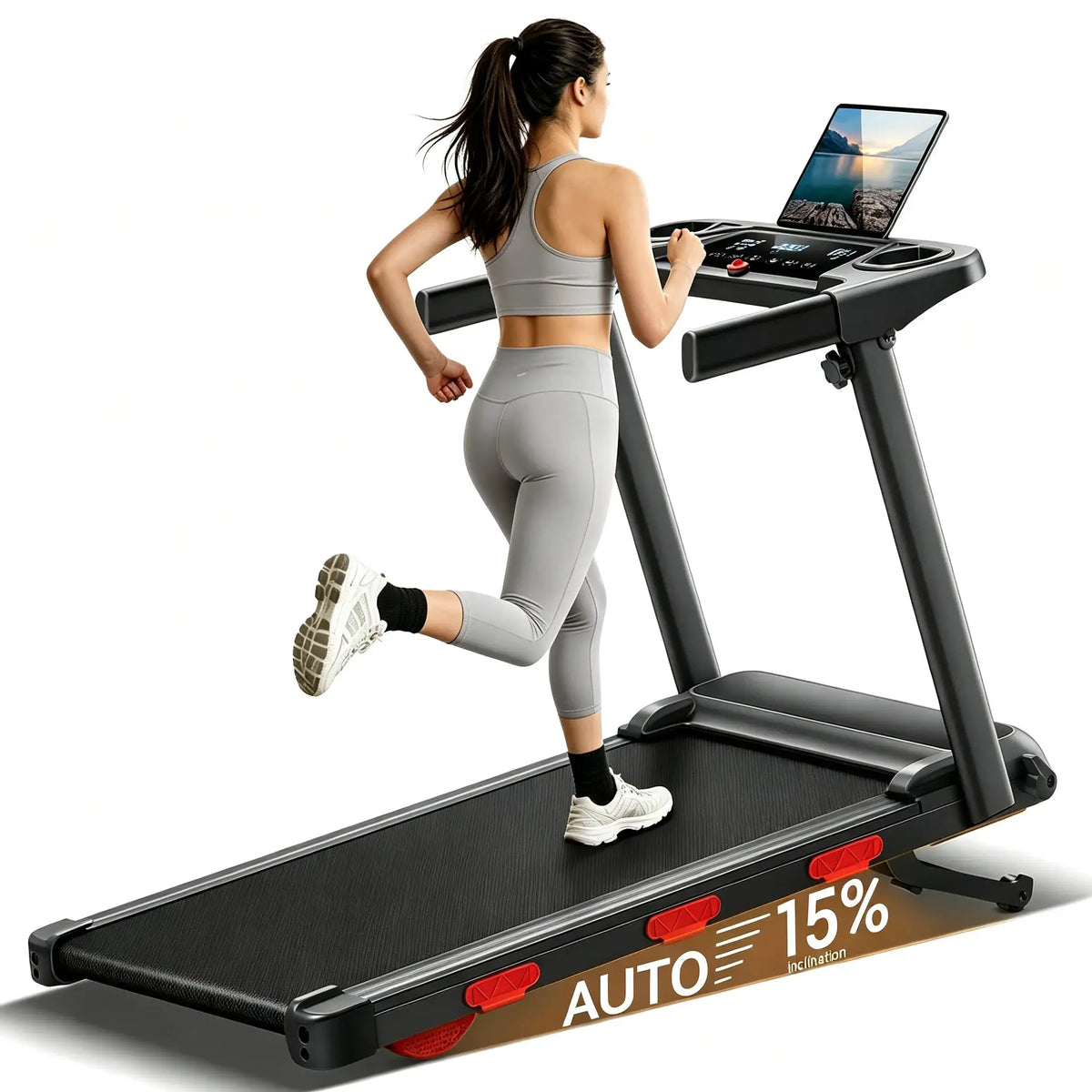ROBORE Auto Incline Treadmill Foldable LED Screen Pro — product view 8