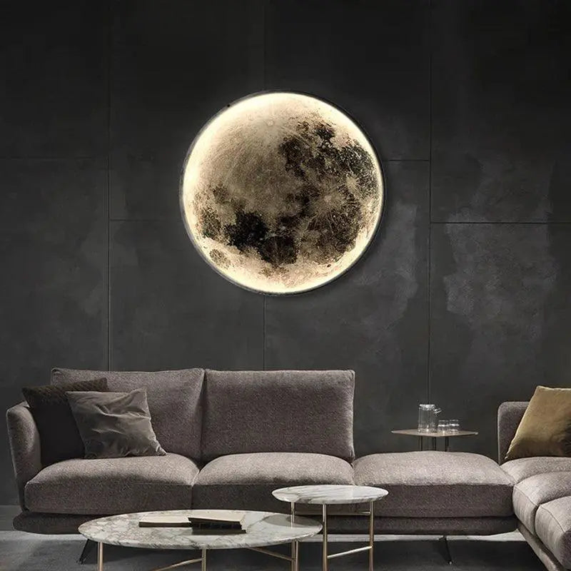 Dimmable Moon Wall Light Elegant Bedroom Living Room