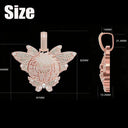Full Diamond Iced‑Out Butterfly Cartoon Pendant Hip Hop