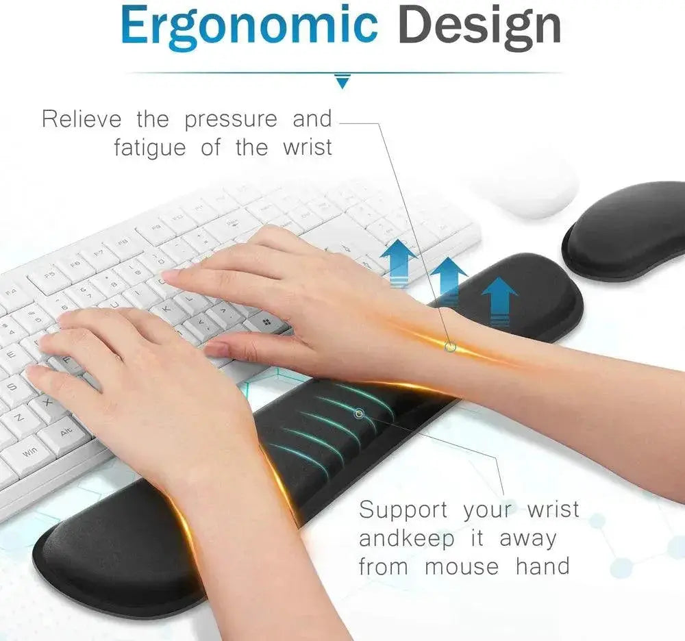 Ergonomic Memory Foam Wrist Rest Pad For Office And Gaming