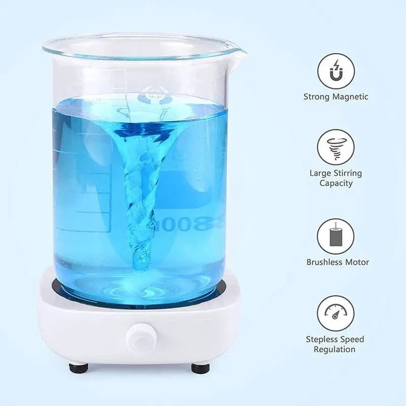 Portable Magnetic Stirrer Mini Lab Stir Mixer 2L 4000RPM