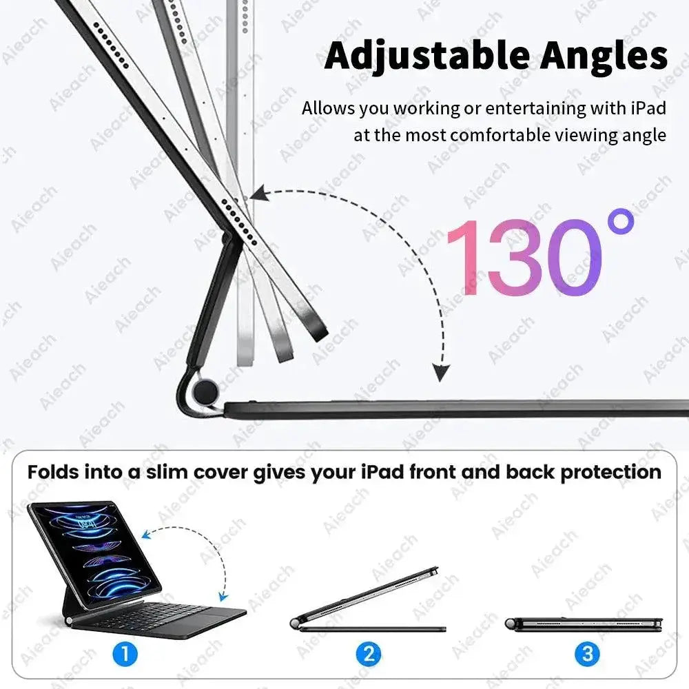 Magic Keyboard Case For iPad Air With Backlit Keyboard