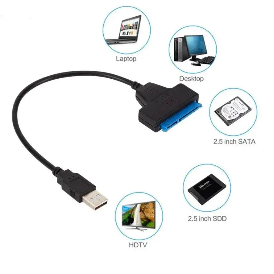 SATA To USB Cable Adapter For High Speed Data Transfer