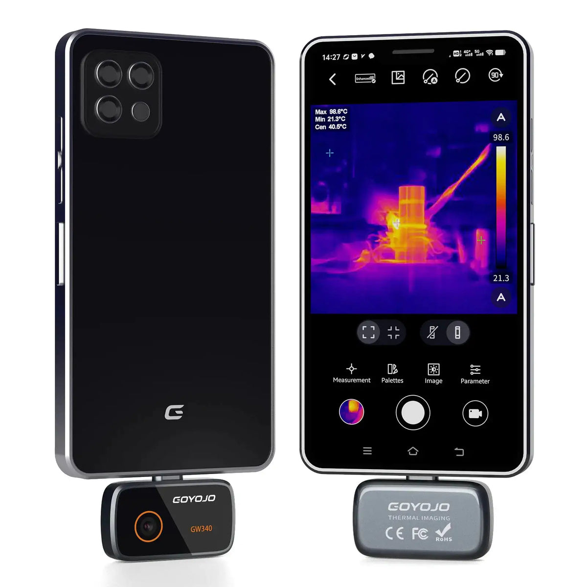 IOS and Android Мобильная тепловизионная камера на базе 256*192 25Hz for Phone Imaging Underf