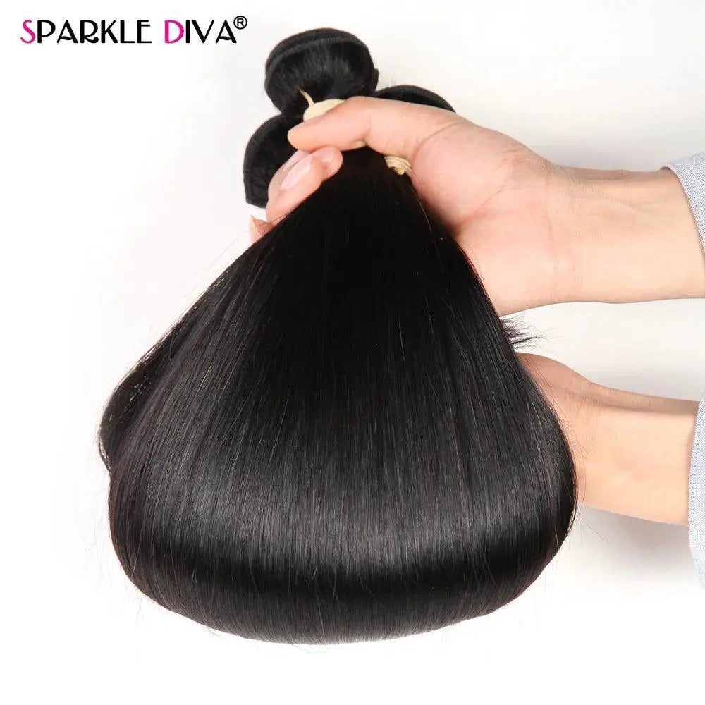 Straight Brazilian Remy Hair Bundles 50G Extensions