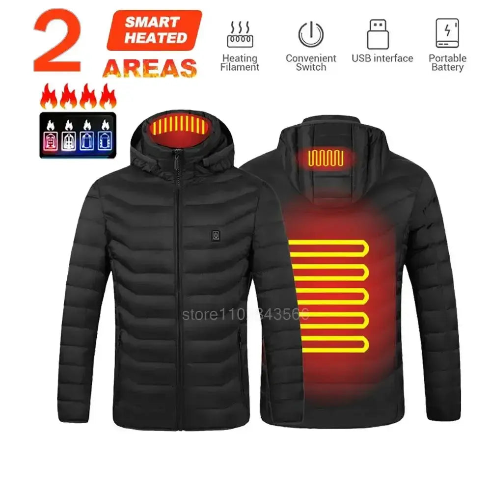 Men Heated Jacket USB Powered For Outdoor Activities