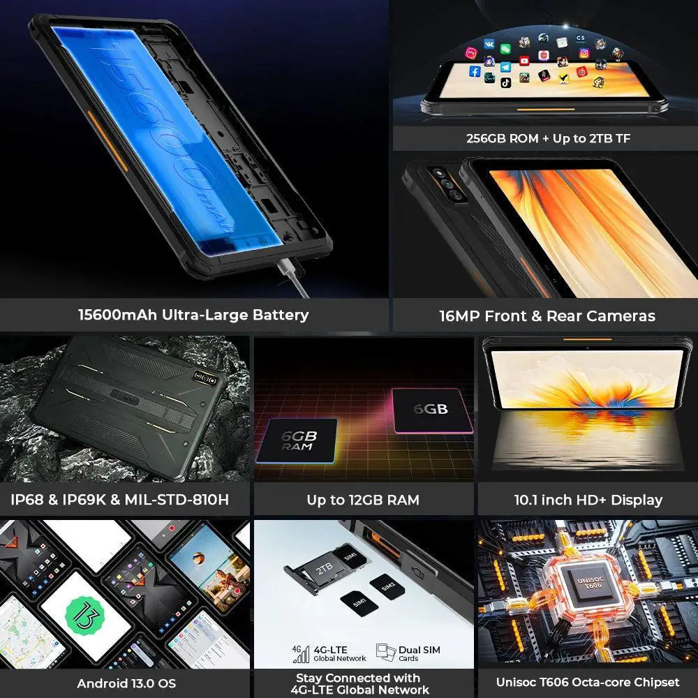 Hotwav R7 Rugged Tablet 10 Inch HD 12GB RAM 2024 Device