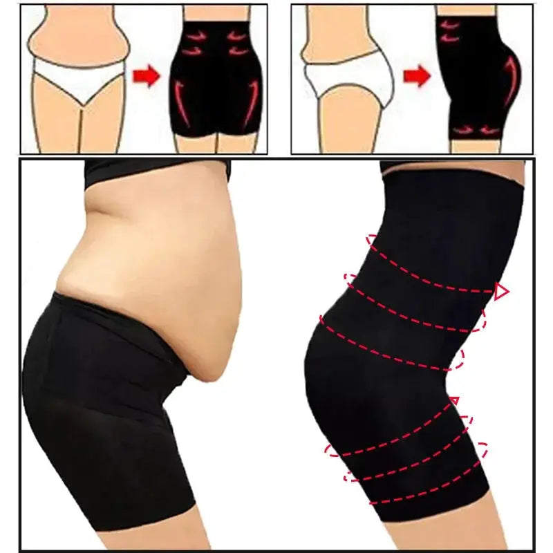 High Waist Body Shaper Shorts for Women Breathable Cotton