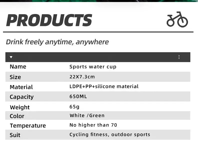 Water Bottle for Cyclists Ultra Light — product view 10