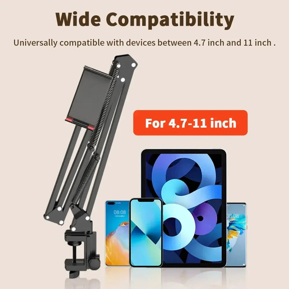 Bed Tablet Holder With 90cm Metal Arm And 360 Rotation