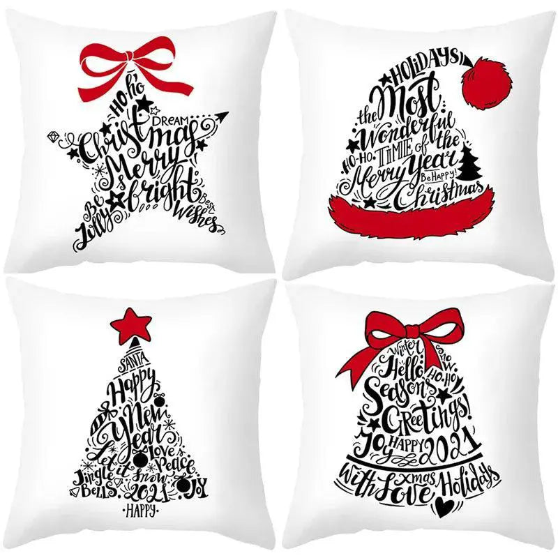 Cozy Merry Christmas Cushion Cover for Holiday Decor Gifts