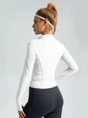 Waist Slimming High Quality Training Tops Women's Tight Zipper Shirts