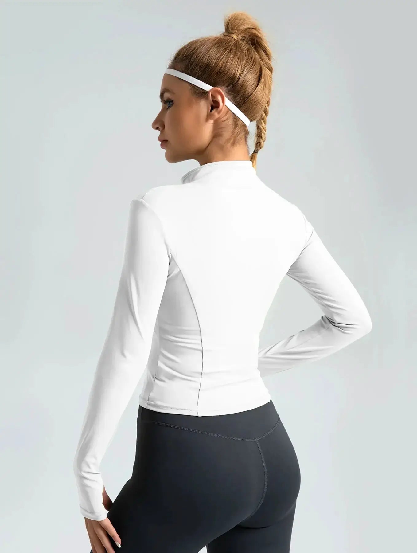 Waist Slimming Training Tops For Women Tight Zipper Shirts