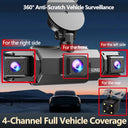 Dash Cam - 4 Lens 1080P Night Vision Parking