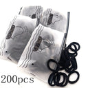 50pcs Black Hair Bands for Women Girls Hairband High Elastic Rubber Band Hair Ties Ponytail Holder Scrunchies Accessorie