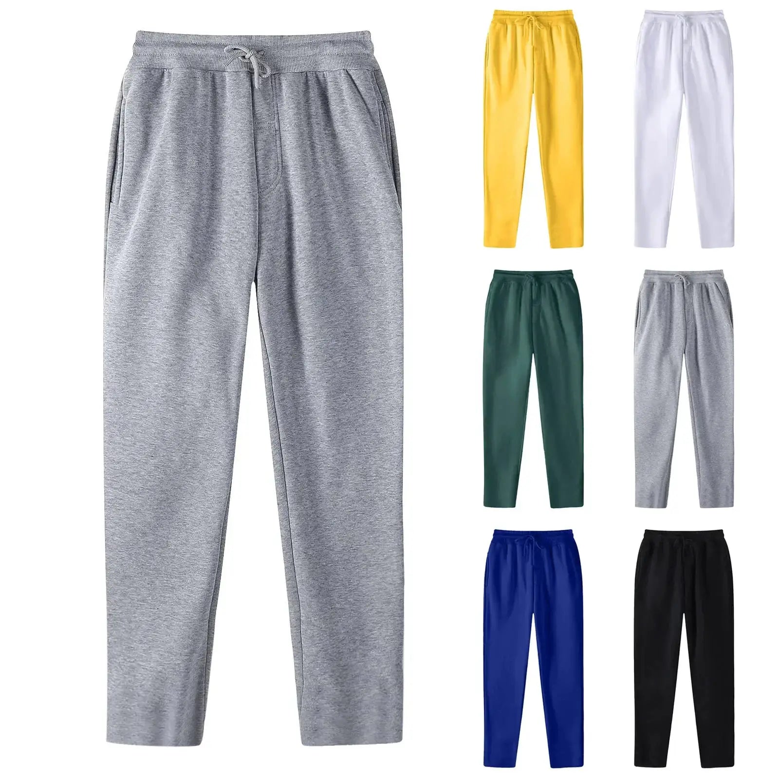 Womens Fleece Lined Cotton Wide Leg Sweatpants Cozy Casual - OurLum.com