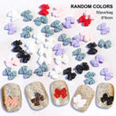 Ribbon Bow Nail Art Kit Elegant Black White Design Set
