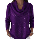 Long Sleeve Sequin Pullover Sweater