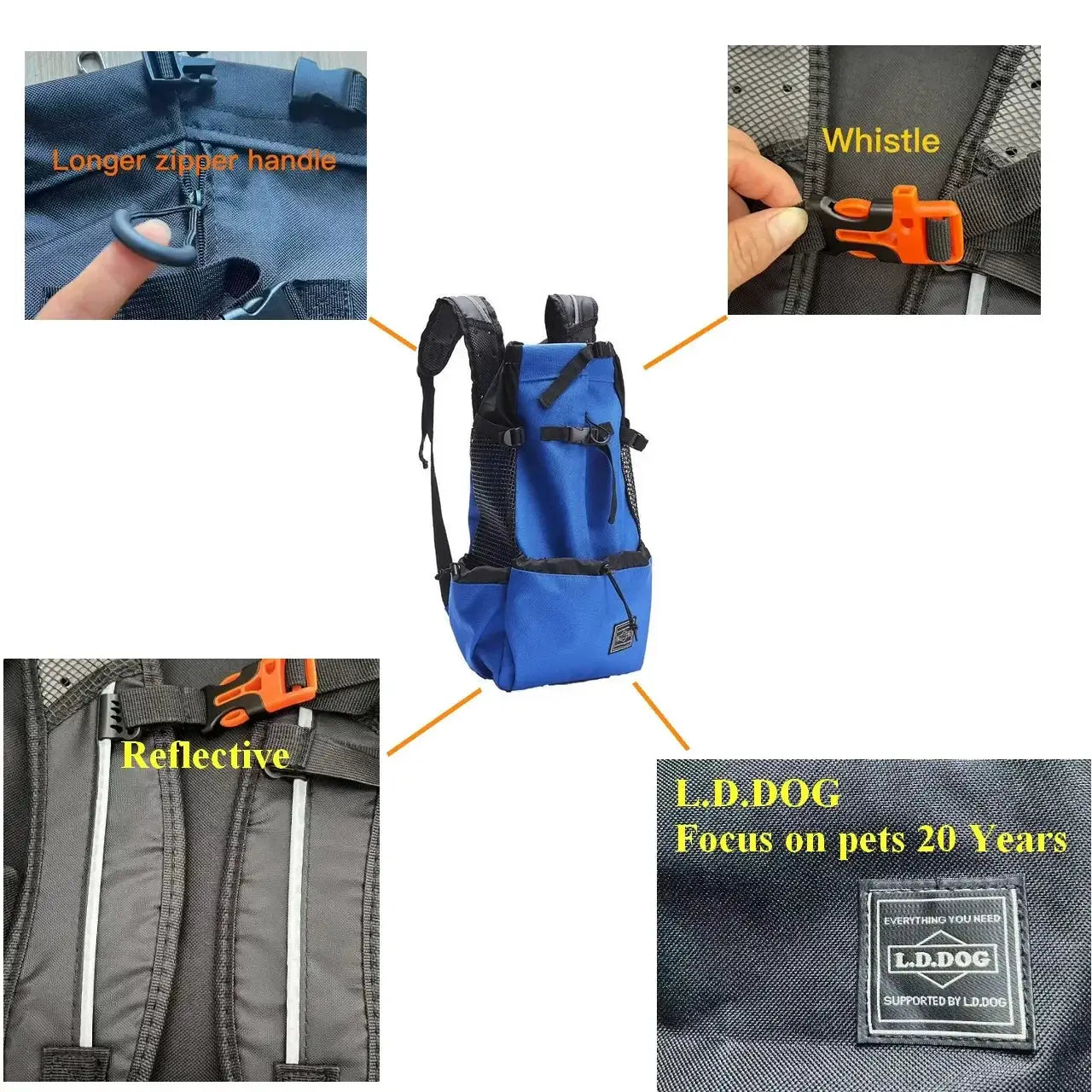 Ventilated Dog Carrier Backpack for Hiking and Cycling