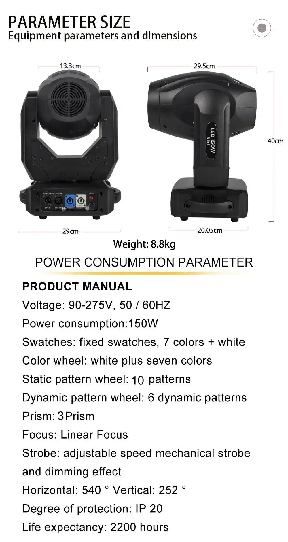 Versatile LED Moving Head Light for DJs — product view 11