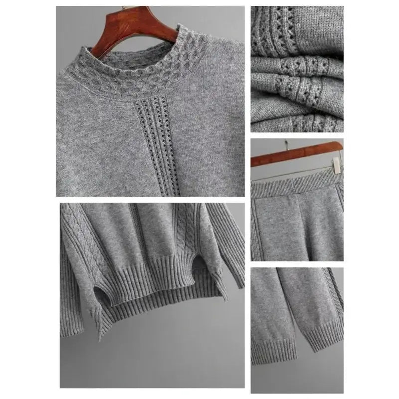 Two Piece Sets Womens Knitwear Set For Autumn Winter N532