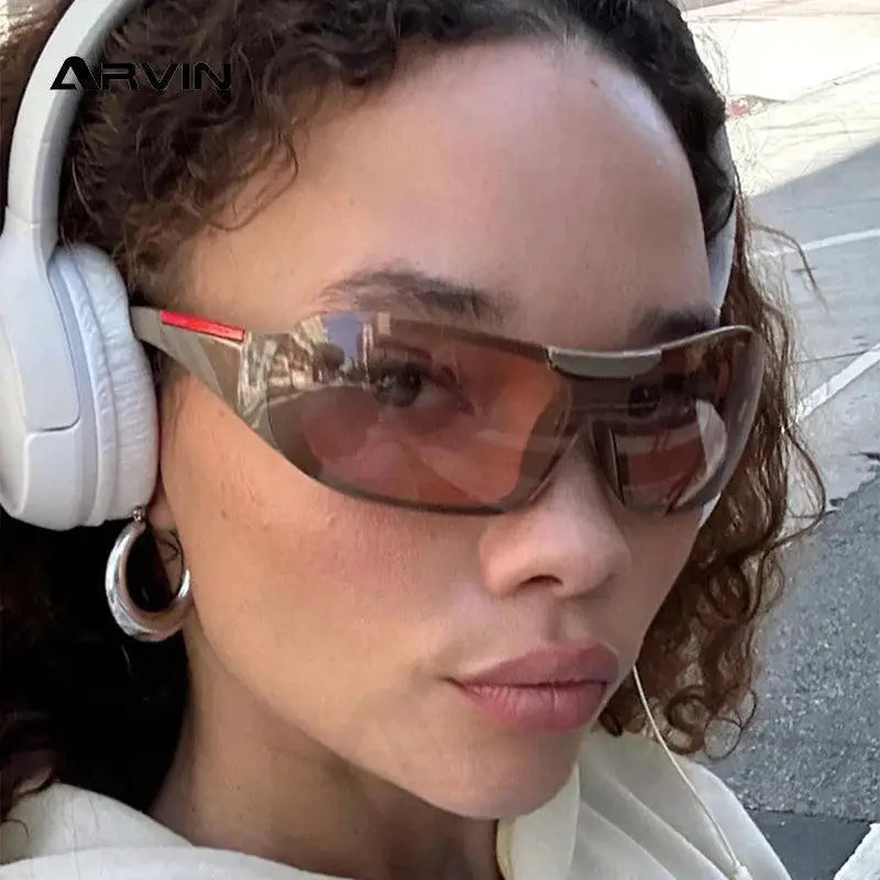 Trendy Vintage Y2K Large Frame Sunglasses UV400 Women