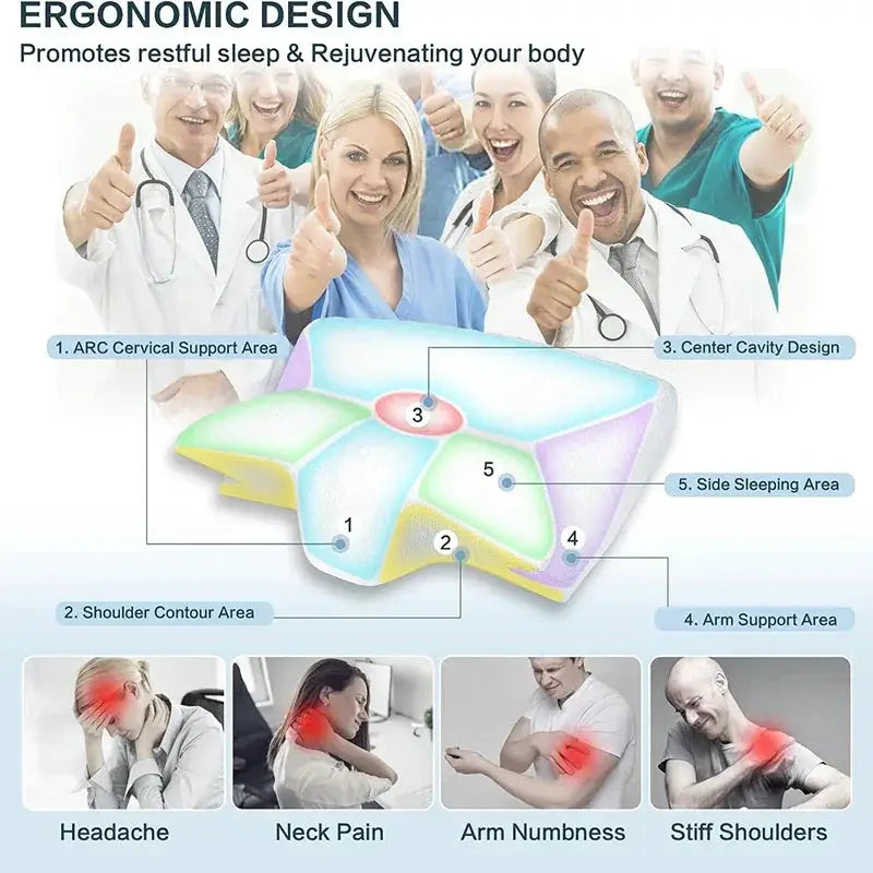 Memory Foam Cervical Pillow For Neck Pain Support