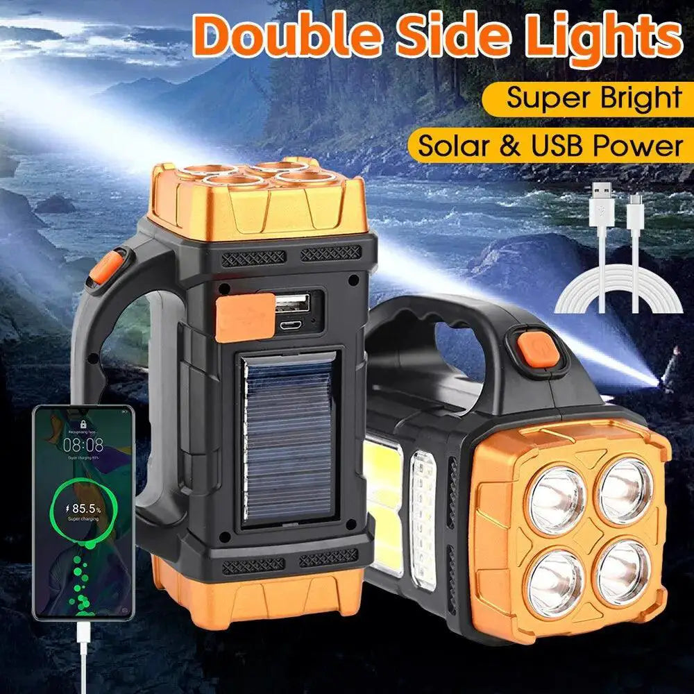 High Power LED Flashlight Ultimate Solar Torch Outdoors