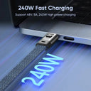 USB C 240W Braided Cable - Keychain Cord